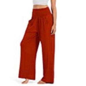 Women's Wide Leg Palazzo Lounge Pants with Pockets Light Weight Loose Comfy Gym